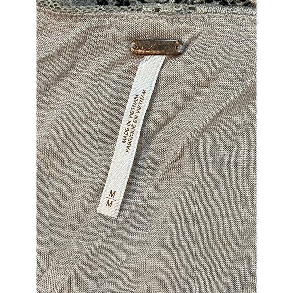 Free People Flocked Sweetheart-Neck Lace Dress sz medium - Picture 5 of 5